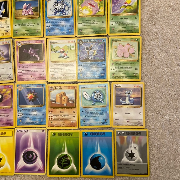set of 24: 1999 wizards Pokémon cards + energy cards - Picture 2 of 8
